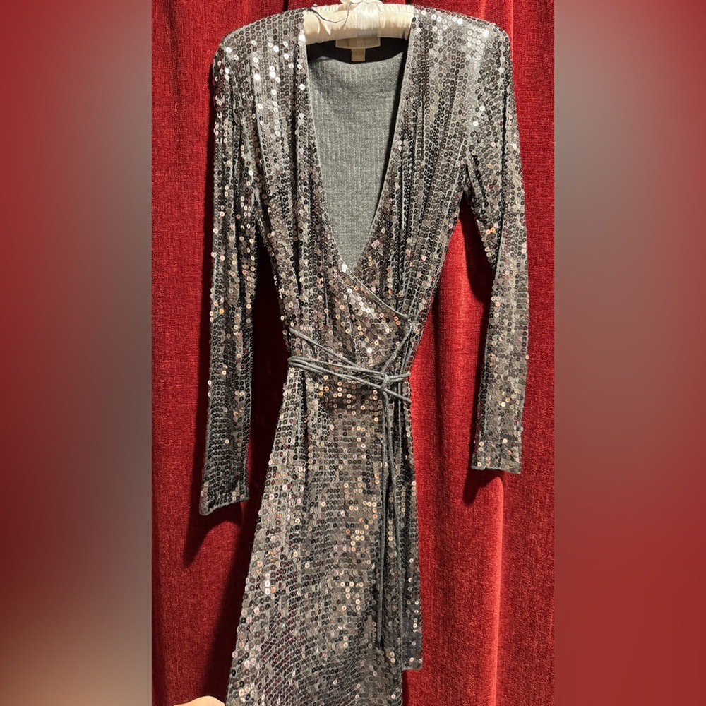 Michael Kors Silver Sequin Dress